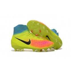 Chaussures de football - Nouveau Nike - Magista Obra II FG Volt Noir Orange