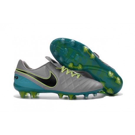 Chaussures de football Nike Tiempo Legend 6 FG Hommes Gris Loup Noir Jade