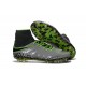 Hommes Chaussures Nike HyperVenom Phantom 2 FG Platine Noir Vert