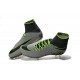 Hommes Chaussures Nike HyperVenom Phantom 2 FG Platine Noir Vert