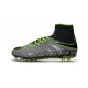 Hommes Chaussures Nike HyperVenom Phantom 2 FG Platine Noir Vert