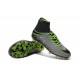 Hommes Chaussures Nike HyperVenom Phantom 2 FG Platine Noir Vert