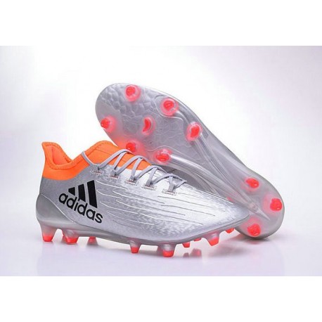 Chaussures de football Adidas X 16.1 AG/FG Pas Cher Argent Noir Rouge