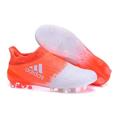 Nouveau Crampons - Adidas X 16+ Purechaos FG Blanc Orange