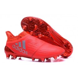 Nouveau Crampons - Adidas X 16+ Purechaos FG Argent Rouge