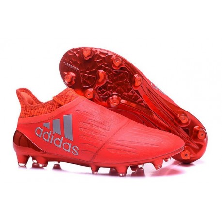 Nouveau Crampons - Adidas X 16+ Purechaos FG Argent Rouge