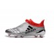 2016 Crampons Football Adidas X 16+ Purechaos FG Cuir Argent Noir Rouge