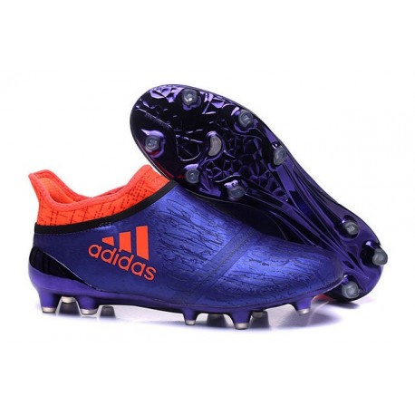 Nouvelles Crampons Adidas X 16+ Purechaos FG/AG Violet Orange