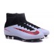 Chaussures Nike - Crampons de Footabll Homme - Nike Mercurial Superfly 5 FG Noir Blanc Rouge