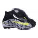 Chaussures Nike - Crampons de Footabll Homme - Nike Mercurial Superfly 5 FG Noir Blanc Jaune