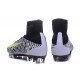 Chaussures Nike - Crampons de Footabll Homme - Nike Mercurial Superfly 5 FG Noir Blanc Jaune