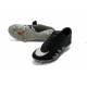 Chaussures Football Phinish Hypervenom FG Hommes Neymar x Jordan Noir Blanc Argenté