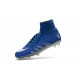 Hommes Chaussures Nike HyperVenom Phantom 2 FG Neymar x Jordan Bleu Argenté