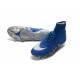 Hommes Chaussures Nike HyperVenom Phantom 2 FG Neymar x Jordan Bleu Argenté