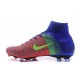 Chaussures Nike - Crampons de Footabll Homme - Nike Mercurial Superfly 5 FG Rouge Bleu Volt