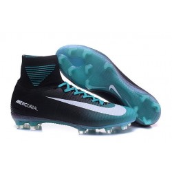 Nike Mercurial Superfly 5 FG - Chaussures de Football 2016 Noir Bleu Blanc