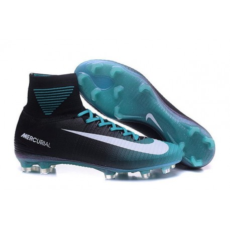 Nike Mercurial Superfly 5 FG - Chaussures de Football 2016 Noir Bleu Blanc