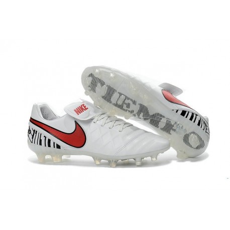 Chaussures de football Nike Tiempo Legend 6 FG Hommes Blanc Rouge