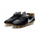 Chaussures de football Nike Tiempo Legend 6 FG Hommes Noir Blanc Or