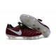 Chaussures de football Nike Tiempo Legend 6 FG Hommes Vin Rouge Blanc