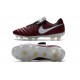 Chaussures de football Nike Tiempo Legend 6 FG Hommes Vin Rouge Blanc