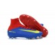 Nike Mercurial Superfly 5 FG - Chaussures de Football 2016 Bleu Rouge Jaune