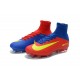 Nike Mercurial Superfly 5 FG - Chaussures de Football 2016 Bleu Rouge Jaune