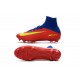 Nike Mercurial Superfly 5 FG - Chaussures de Football 2016 Bleu Rouge Jaune