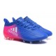 Adidas X 16.1 AG/FG - Crampons foot Nouveau Bleu Rose Blanc