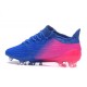 Adidas X 16.1 AG/FG - Crampons foot Nouveau Bleu Rose Blanc