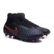 Chaussures de football - Nouveau Nike - Magista Obra II FG Noir Carmin