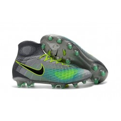 Chaussures de football - Nouveau Nike - Magista Obra II FG Platine Noir Vert
