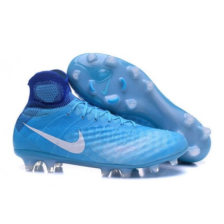 Chaussures de football - Nouveau Nike - Magista Obra II FG Bleu Blanc