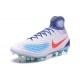 Chaussures de football - Nouveau Nike - Magista Obra II FG Blanc Bleu Orange