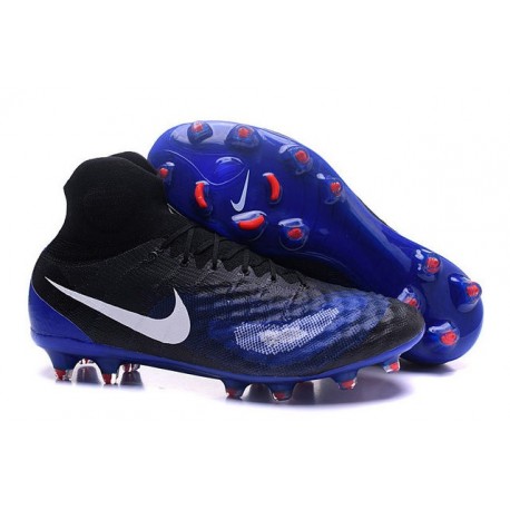 Chaussures de football - Nouveau Nike - Magista Obra II FG Noir Bleu Blanc