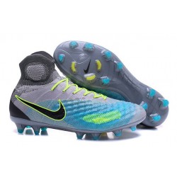 Chaussures de football - Nouveau Nike - Magista Obra II FG Platine Noir Vert