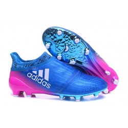 Nouveau Crampons - Adidas X 16+ Purechaos FG Bleu Rose Blanc