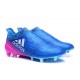 Nouveau Crampons - Adidas X 16+ Purechaos FG Bleu Rose Blanc