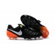 Chaussures de football Nike Tiempo Legend 6 FG Hommes Noir Blanc Hyper Orange Volt