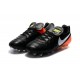 Chaussures de football Nike Tiempo Legend 6 FG Hommes Noir Blanc Hyper Orange Volt