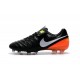 Chaussures de football Nike Tiempo Legend 6 FG Hommes Noir Blanc Hyper Orange Volt