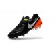 Chaussures de football Nike Tiempo Legend 6 FG Hommes Noir Blanc Hyper Orange Volt