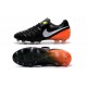 Chaussures de football Nike Tiempo Legend 6 FG Hommes Noir Blanc Hyper Orange Volt