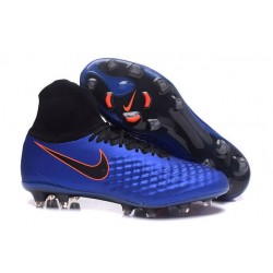 Hommes Chaussures Nike Magista Obra II FG Bleu Noir Orange