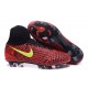 Hommes Chaussures Nike Magista Obra II FG Noir Rouge Jaune