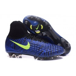 Nouveau Crampons Nike Magista Obra II FG Bleu Noir Volt