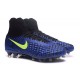 Nouveau Crampons Nike Magista Obra II FG Bleu Noir Volt