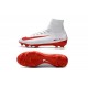 Nike Mercurial Superfly 5 FG - Chaussures de Football 2016 Blanc Rouge