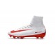 Nike Mercurial Superfly 5 FG - Chaussures de Football 2016 Blanc Rouge