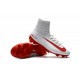 Nike Mercurial Superfly 5 FG - Chaussures de Football 2016 Blanc Rouge